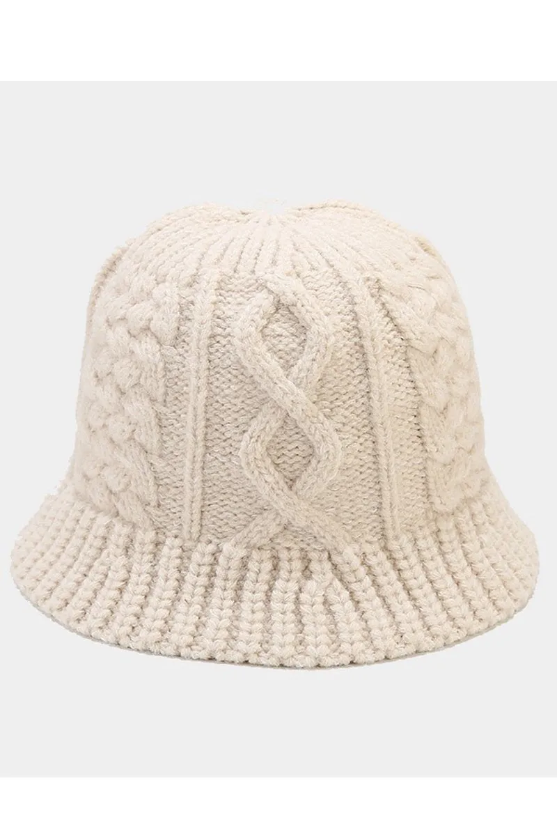 CABLE KNITTED WARM CASUAL HAT