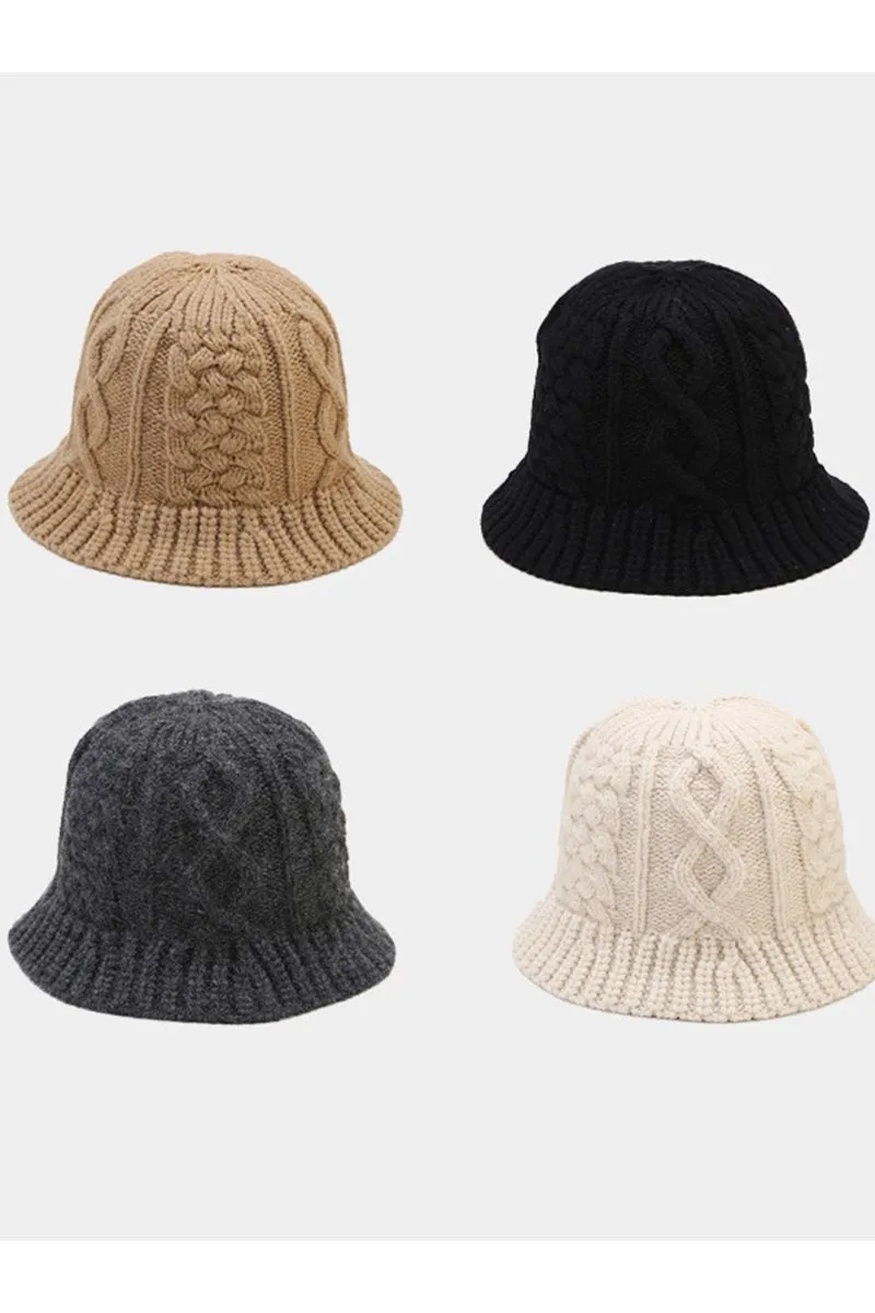 CABLE KNITTED WARM CASUAL HAT