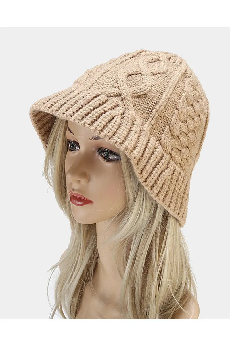 CABLE KNITTED WARM CASUAL HAT