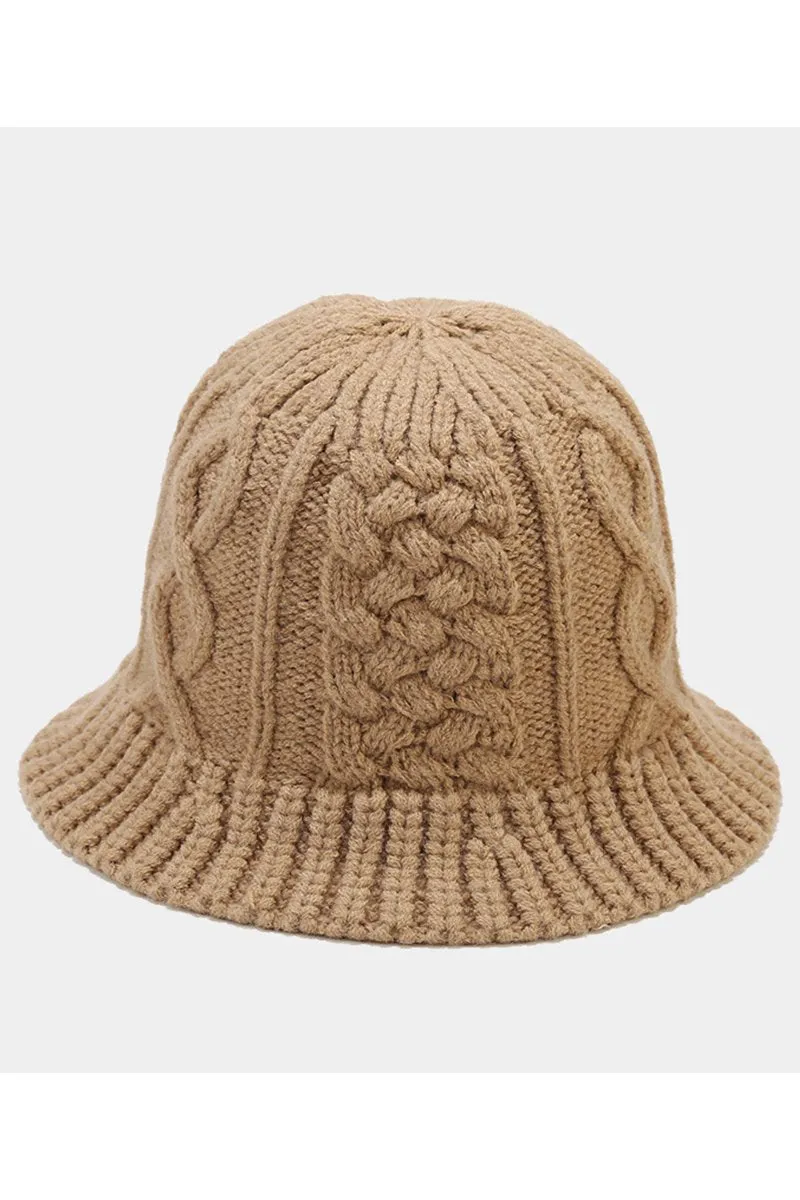 CABLE KNITTED WARM CASUAL HAT