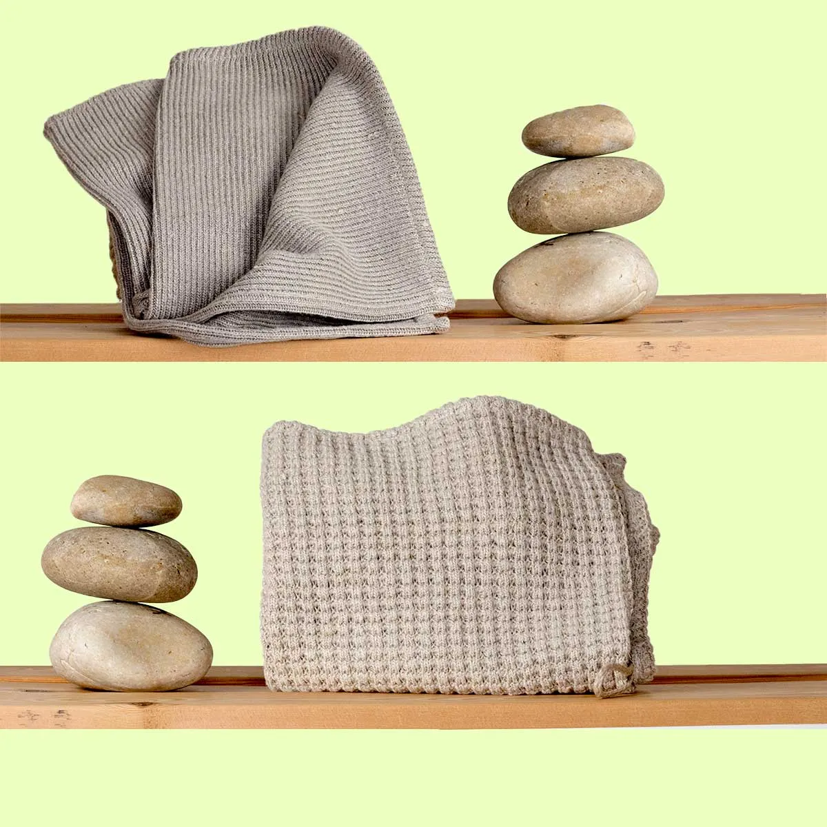 CARDING MILL 100% Hemp Knit Hand Towel (OC Thread) (No Plastic, No Polyester, No Synthetics) (100% Biodegradable)