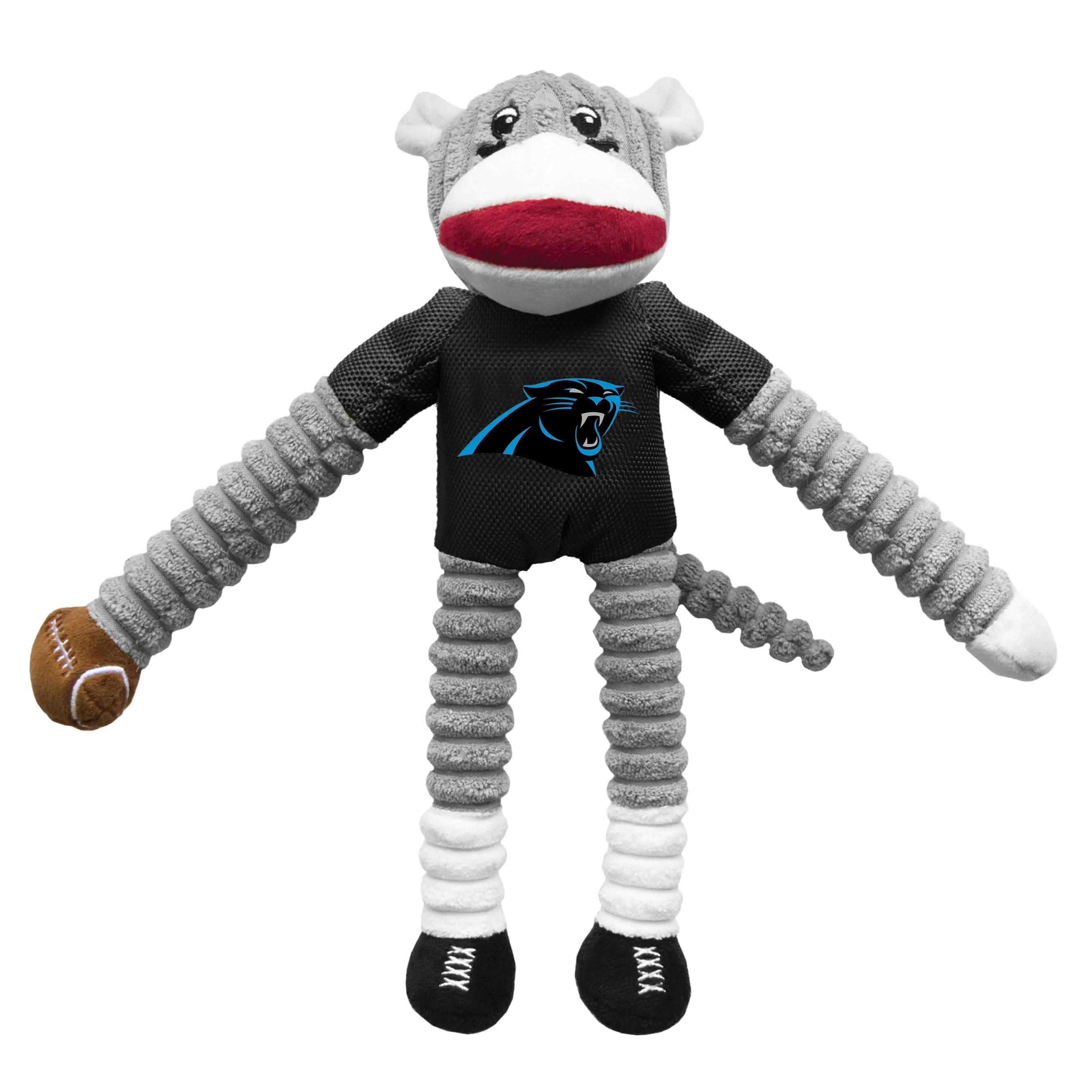 Carolina Panthers Team Sock Monkey Pet Toy