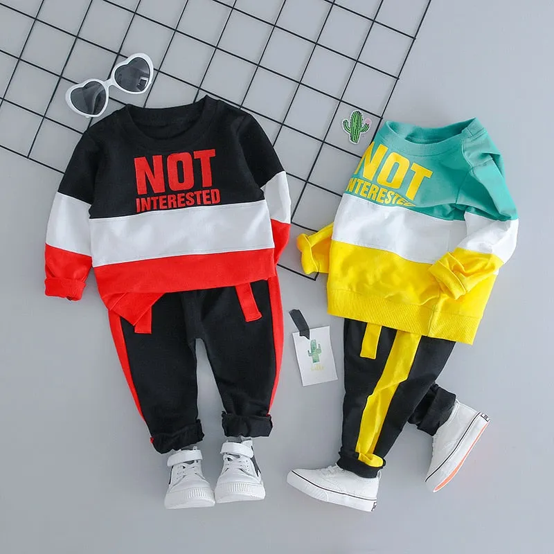 Cartoon Plush Long-Sleeved Sweatshirt with Hoodie and Pants - Set for Baby and Kids