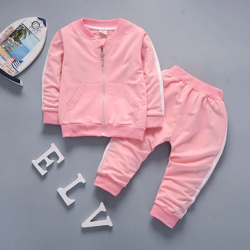 Cartoon Plush Long-Sleeved Sweatshirt with Hoodie and Pants - Set for Baby and Kids