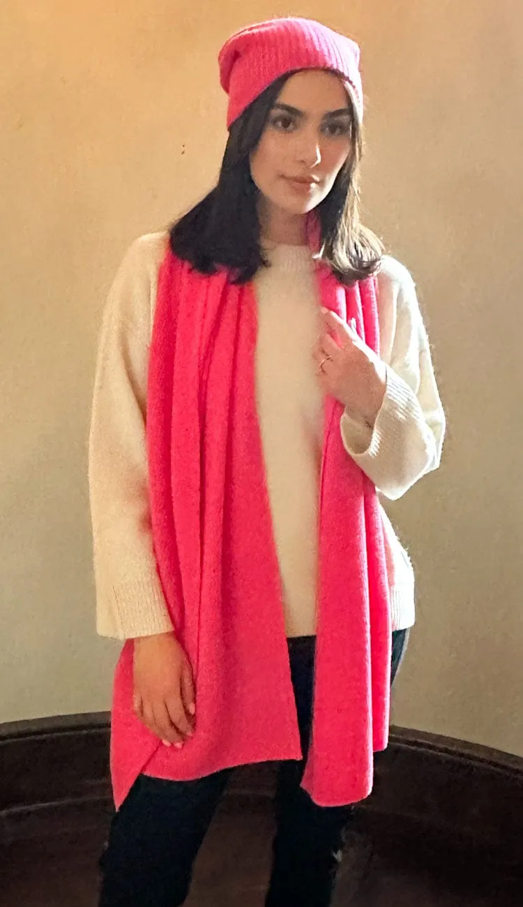 Cashmere Waffle Knit Travel Wrap