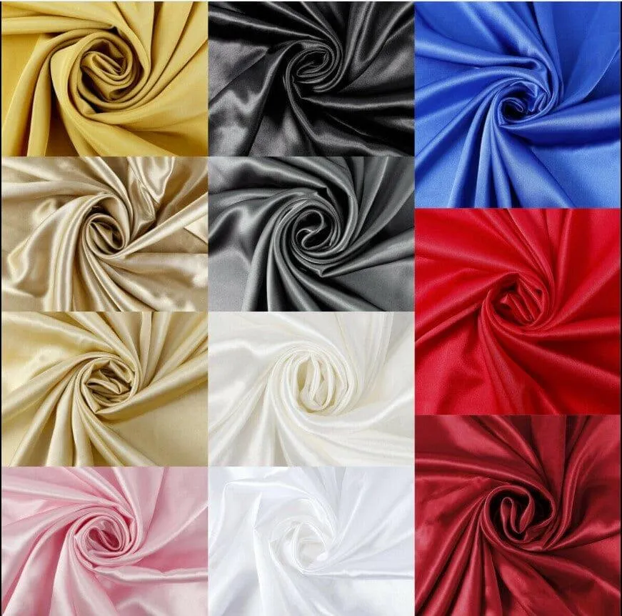 Charmeuse Satin Fabric | Silky Soft Satin | 60" Wide | Continuous Yards | Multiple Colors |