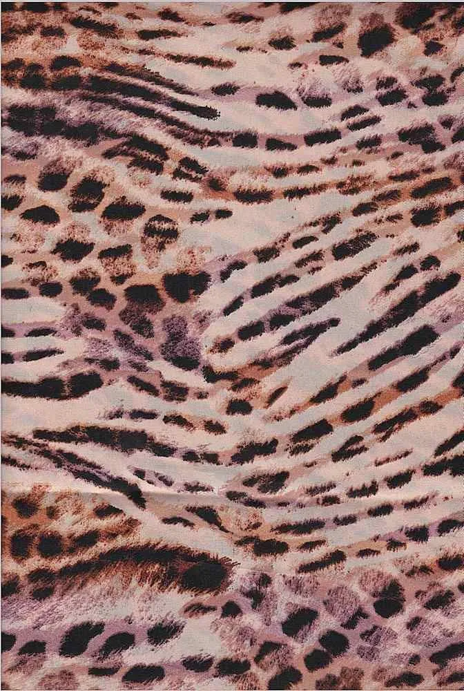 CHEETAH ZEBRA BLEND PRINT ON SATIN CHIFFON [NFA190230-035]