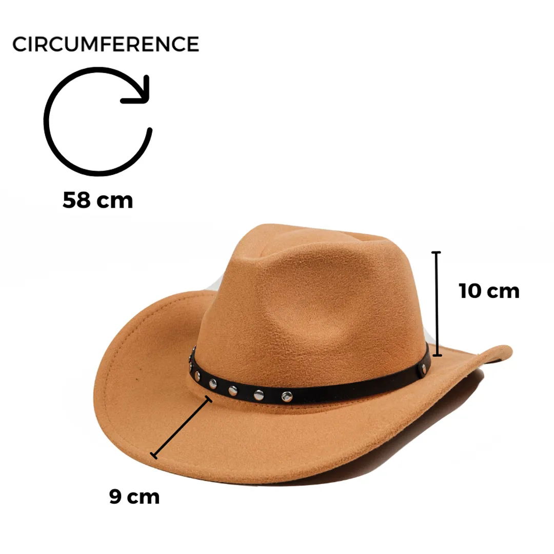 Chokore Cowboy Hat with Vegan Leather Belt (Camel)