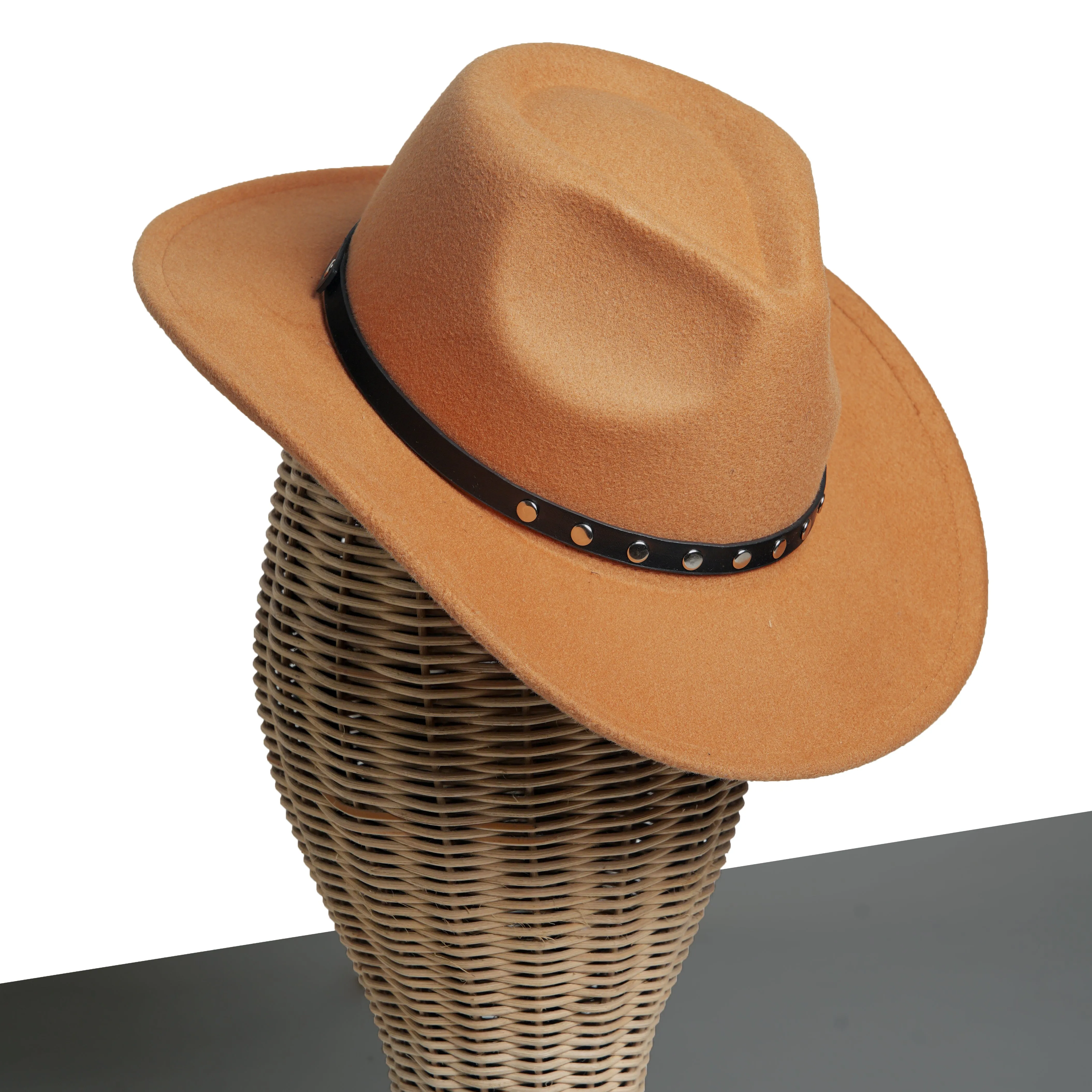 Chokore Cowboy Hat with Vegan Leather Belt (Camel)