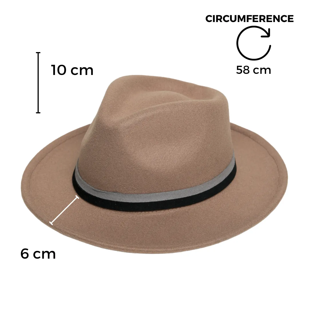 Chokore Fedora Hat with Dual Tone Band (Tan Brown)