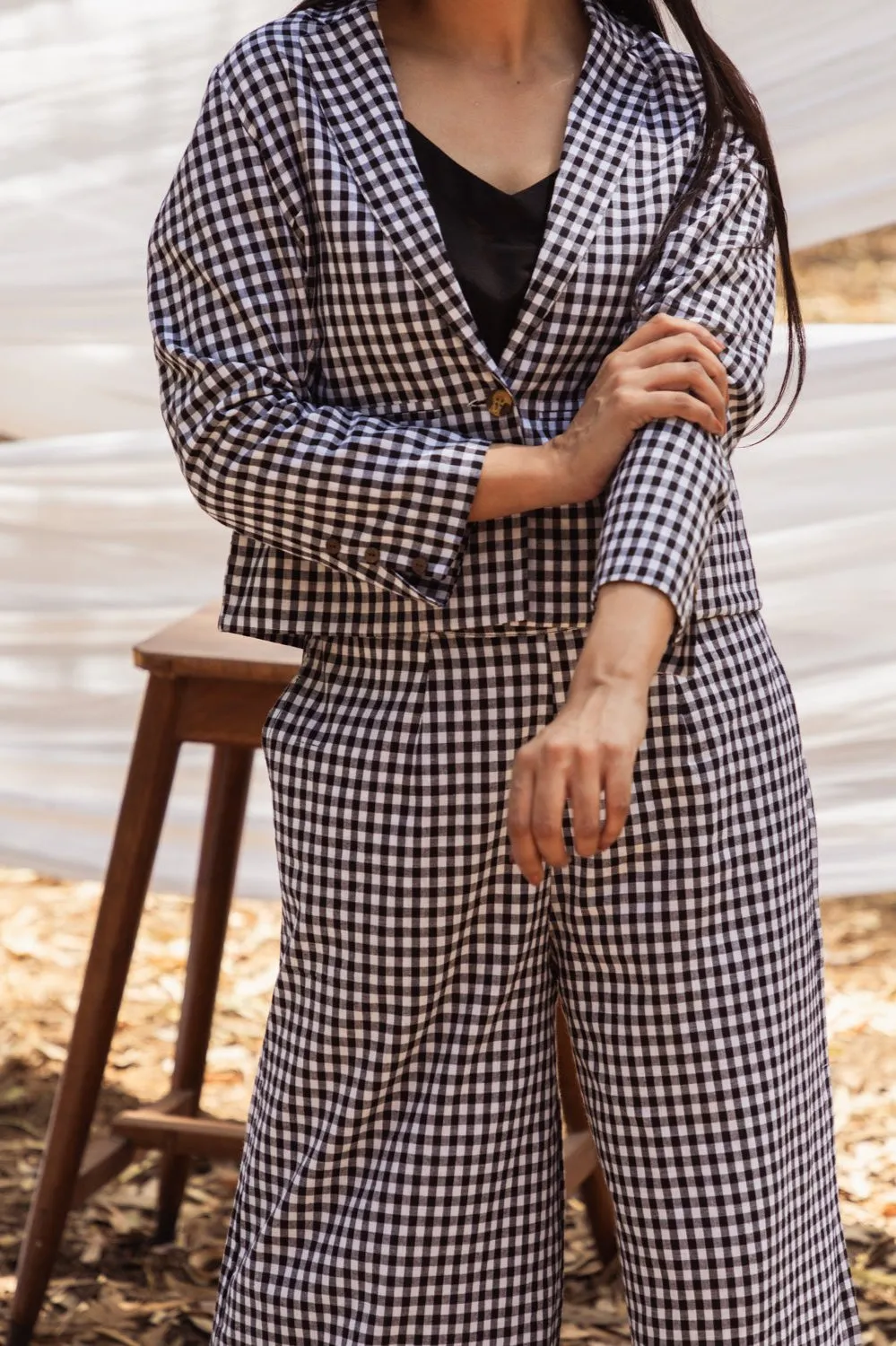 Classic Checks: Summer Blazer Co-ord Set