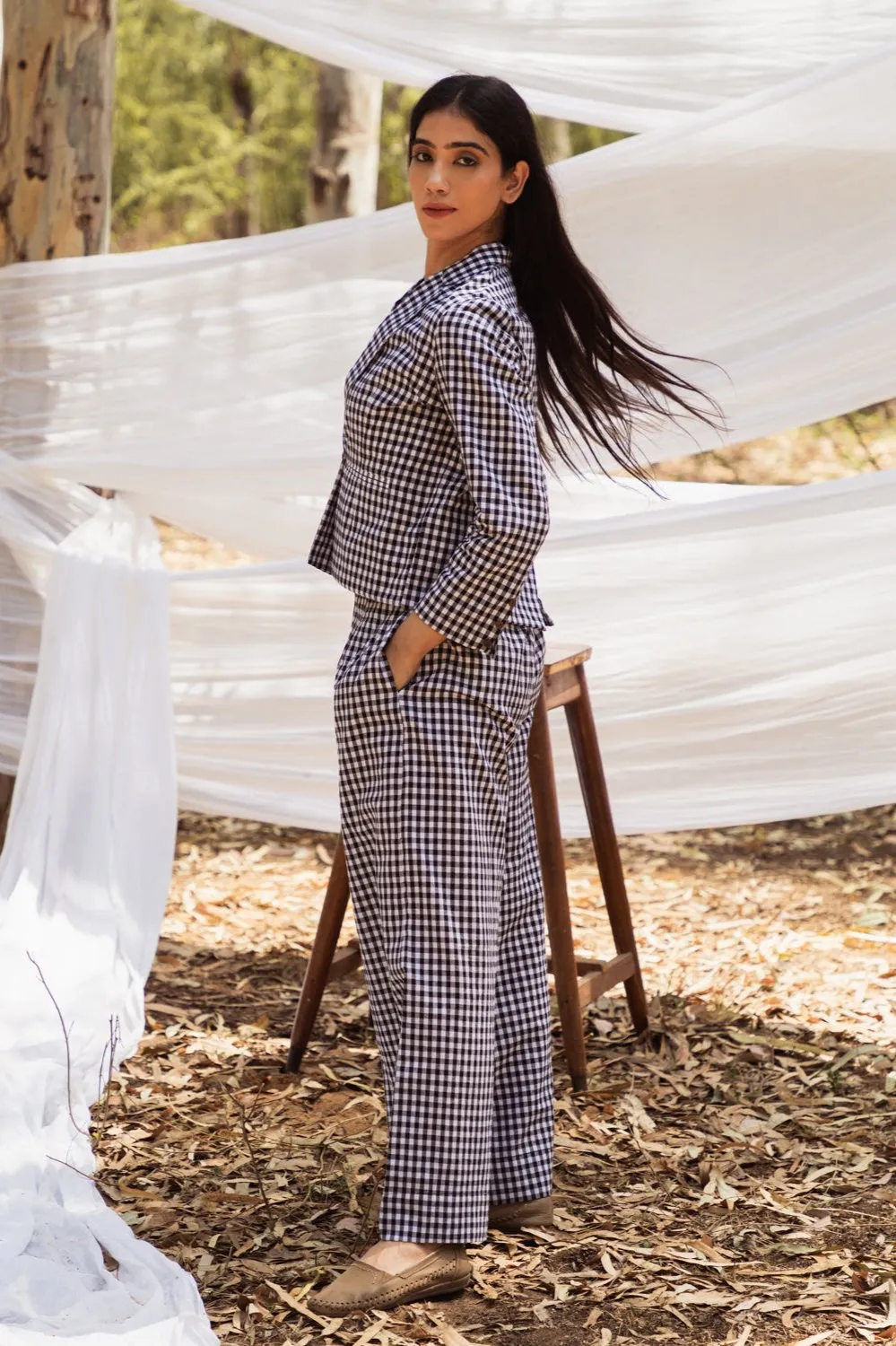 Classic Checks: Summer Blazer Co-ord Set