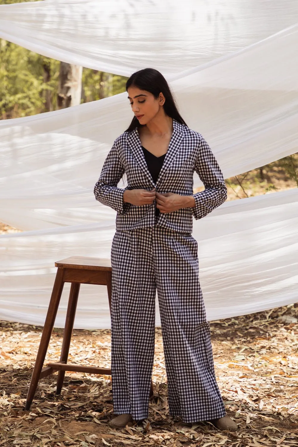 Classic Checks: Summer Blazer Co-ord Set