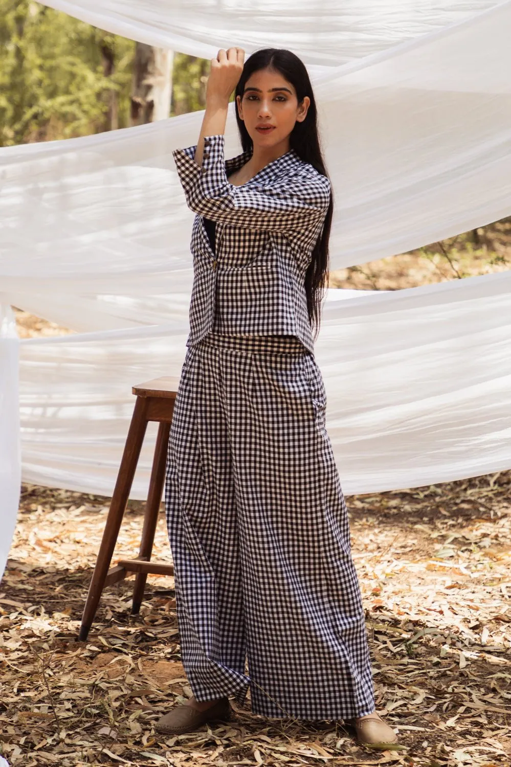 Classic Checks: Summer Blazer Co-ord Set