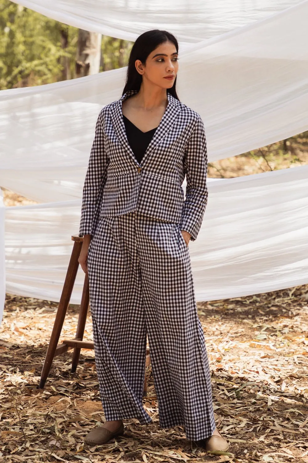 Classic Checks: Summer Blazer Co-ord Set