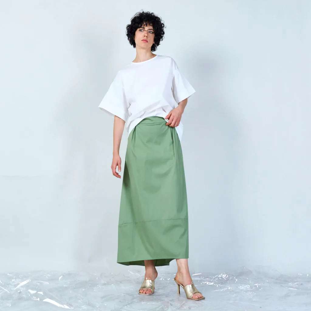 Classic maxi skirt with panel detail wholesale