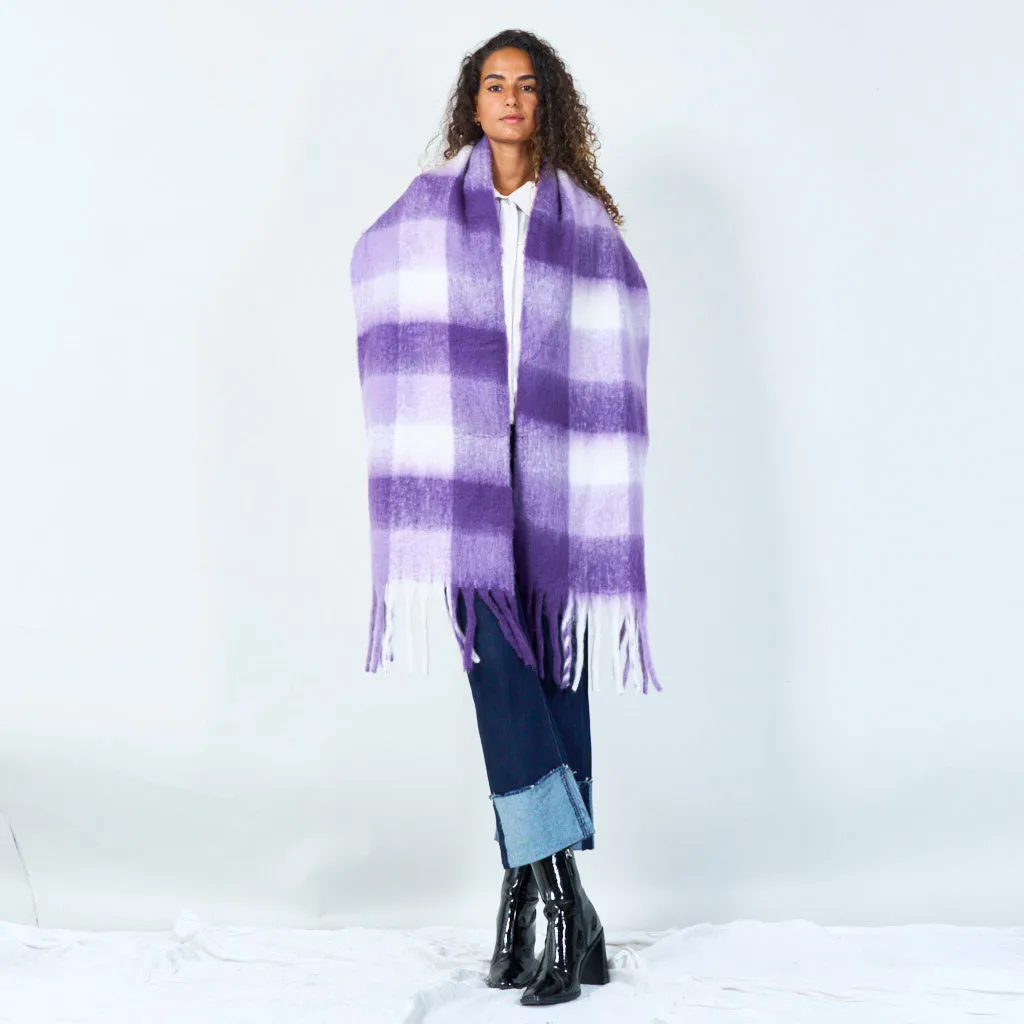 Classic plaid pattern scarf wholesale