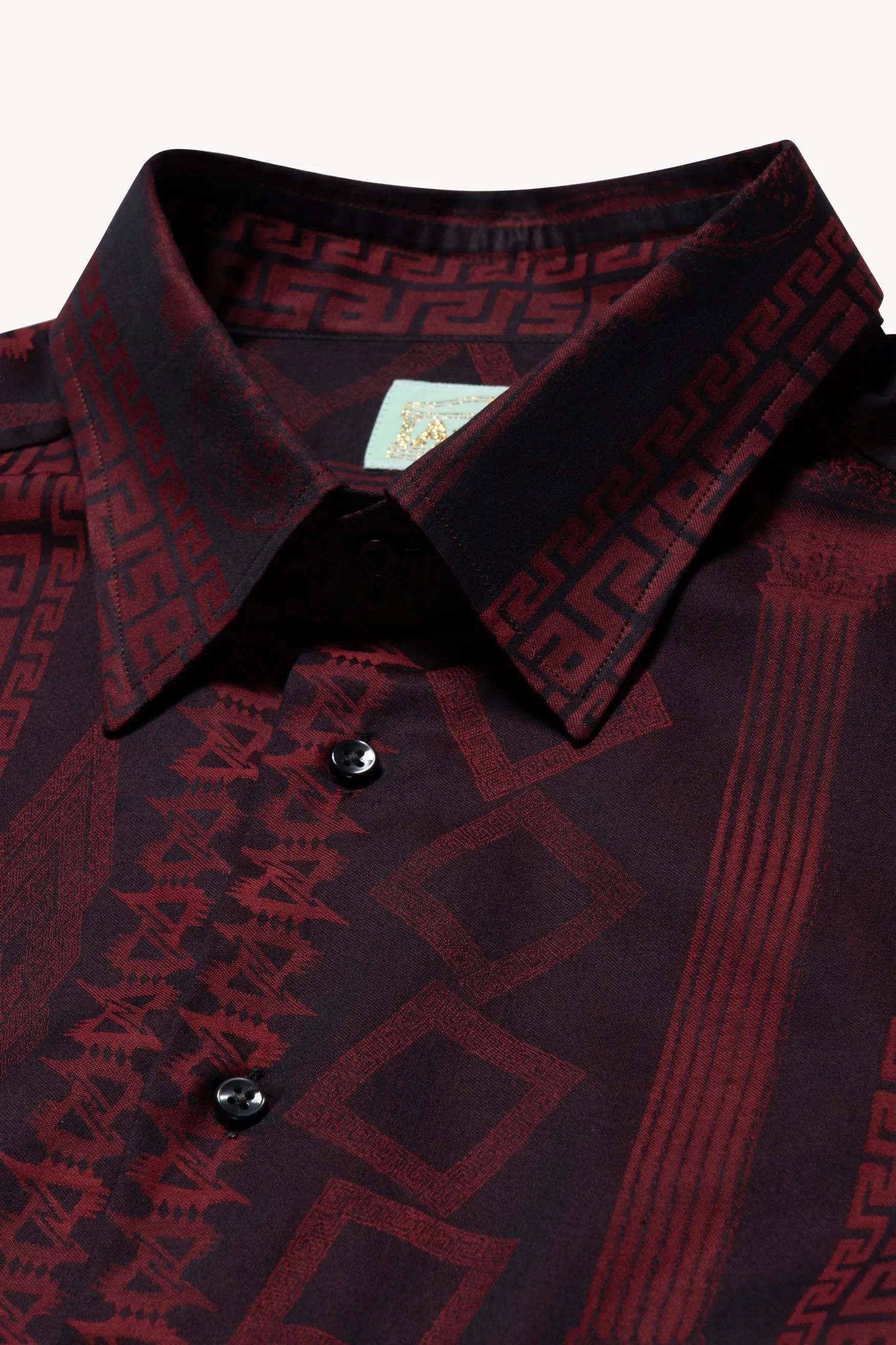 Column Jacquard Cotton Shirt