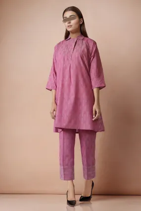 Cotton Jacquard Stitched 2 Piece (Shirt/Trouser)