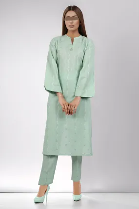 Cotton Jacquard Stitched 2 Piece (Shirt/Trouser)