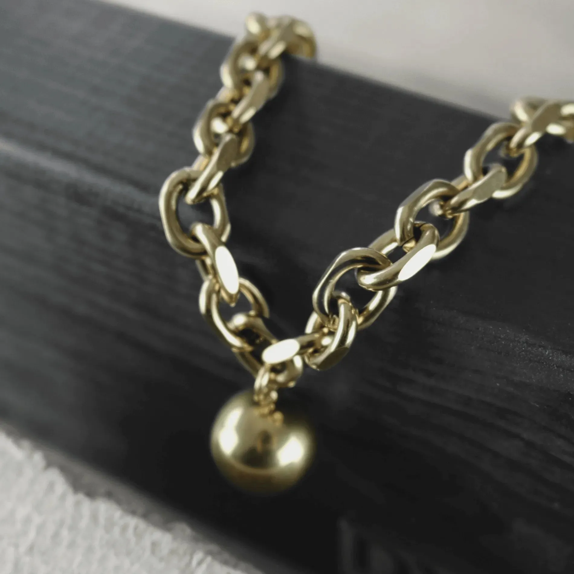 Courage Waterproof Mega Ball Bracelet 18K Gold Plating