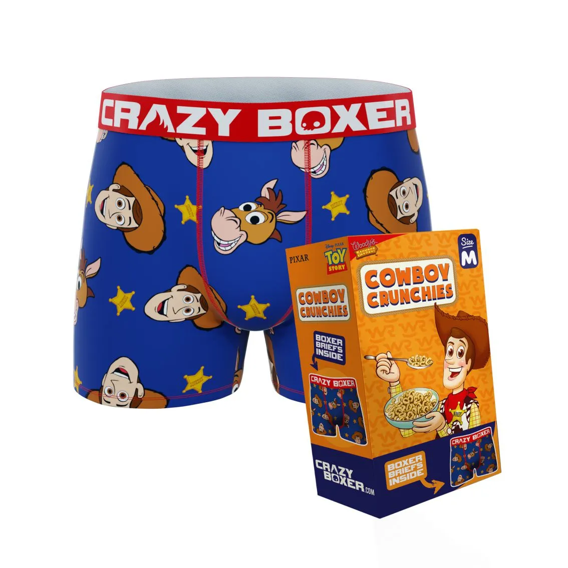 CRAZYBOXER Pixar Toy Story Cowboy Men's Boxer Briefs (Creative Packaging)