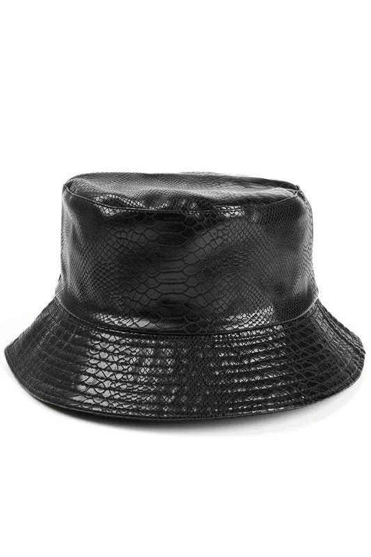 CROCODILE PATTERN DOUBLE SIDED BUCKET HAT