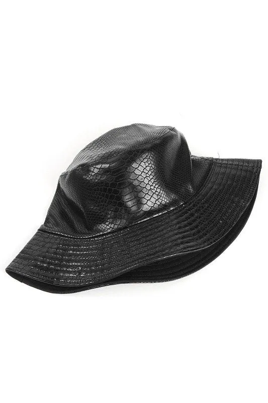 CROCODILE PATTERN DOUBLE SIDED BUCKET HAT