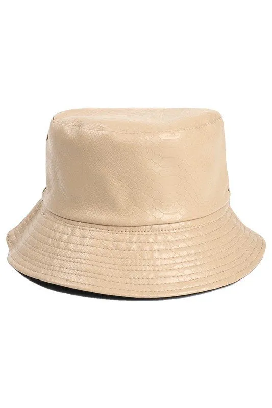 CROCODILE PATTERN DOUBLE SIDED BUCKET HAT