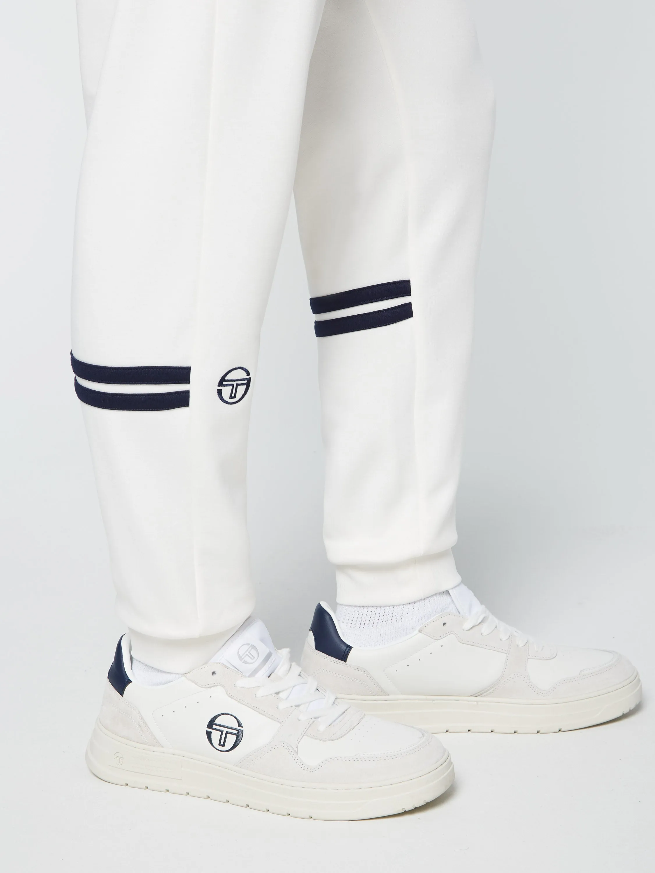 Dallas Track Pant Archivio- Gardenia/ Maritime Blue