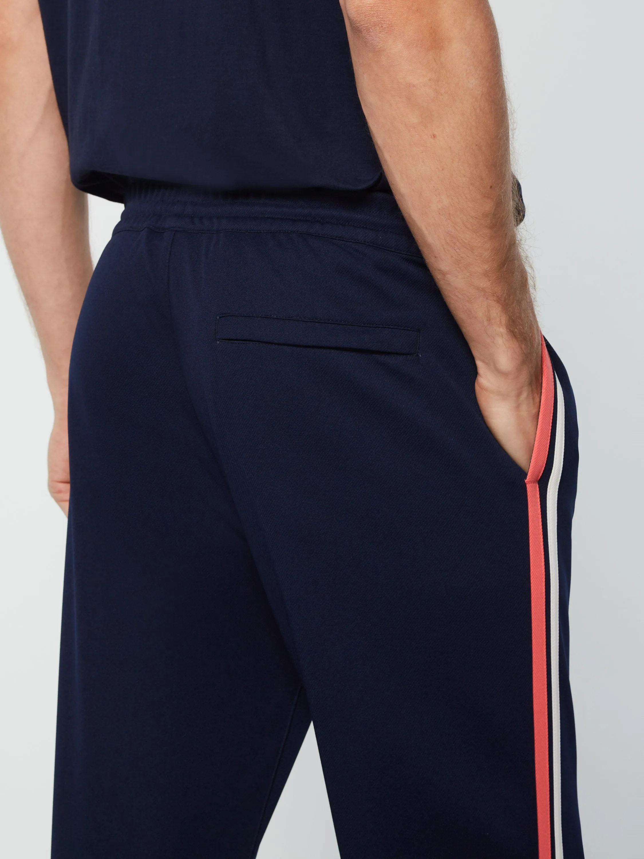 Damarindo Track Pant Archivio- Gardenia/ Maritime Blue