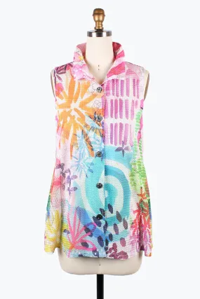 Damee Watercolor Flower Vest 3190-PNK