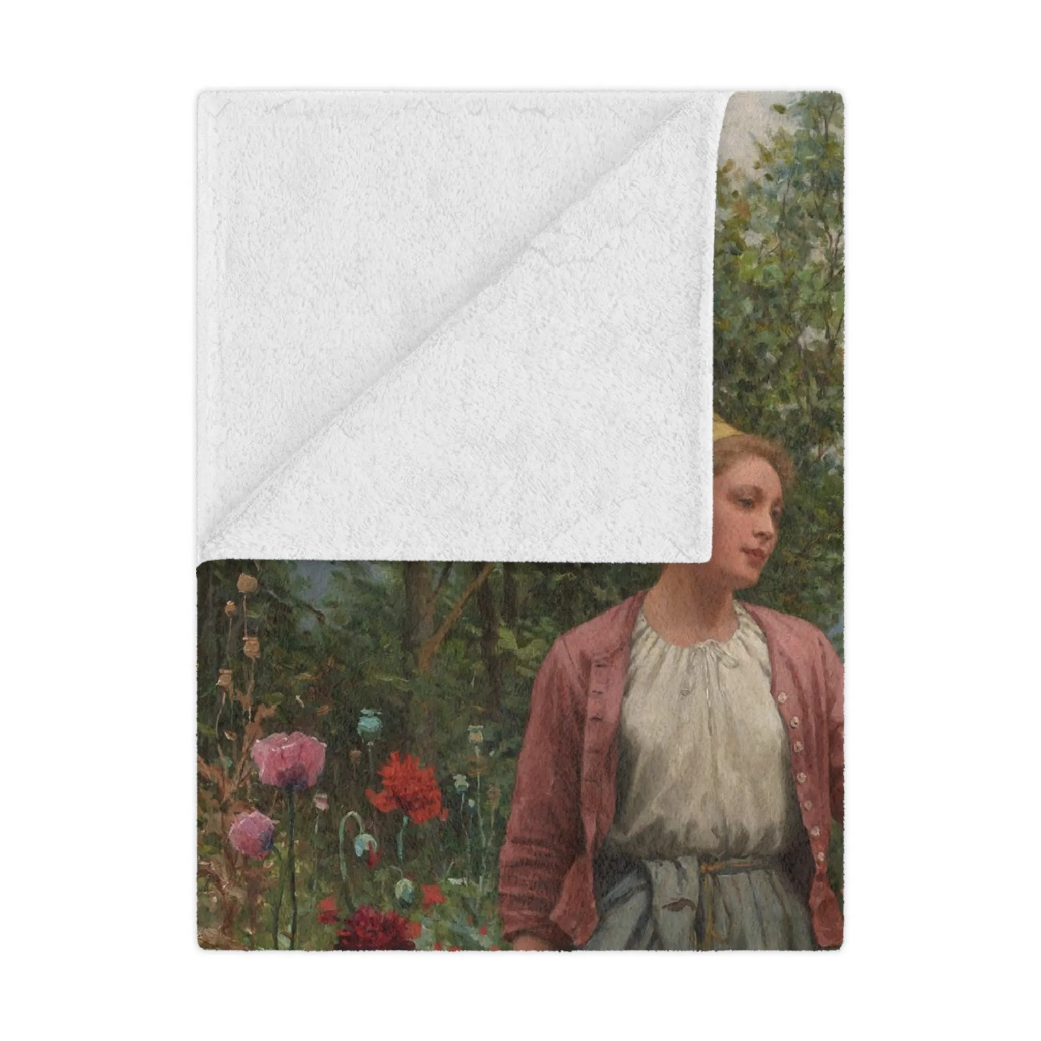 Daniel Ridgway Knight: "Maria Among the Poppies" - Microfiber Blanket