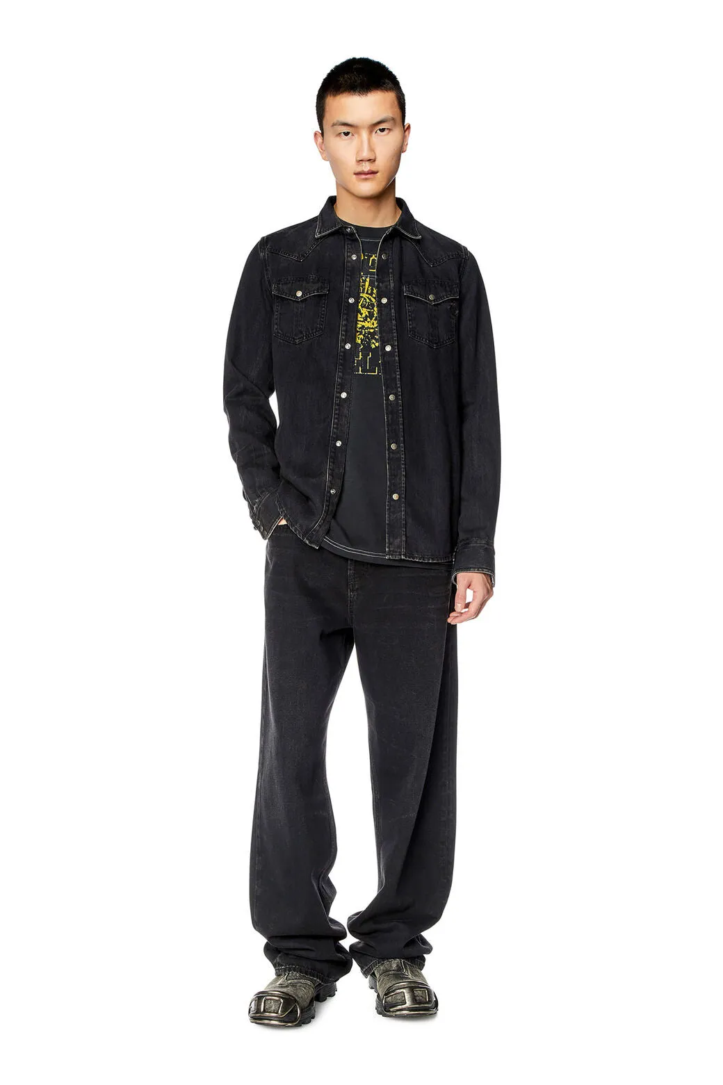 Diesel D-VEGA SHIRT BLACK/DENIM