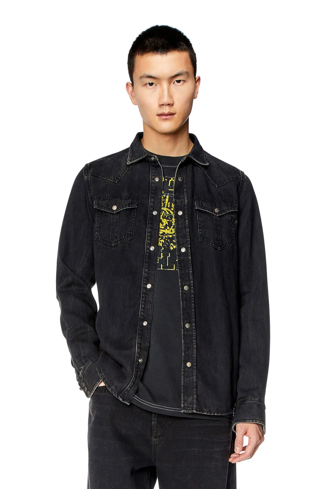 Diesel D-VEGA SHIRT BLACK/DENIM