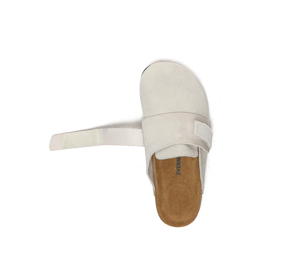 Double Adjustable Strap Embossed Slip-on Summer Flat Clog Slides Skyler