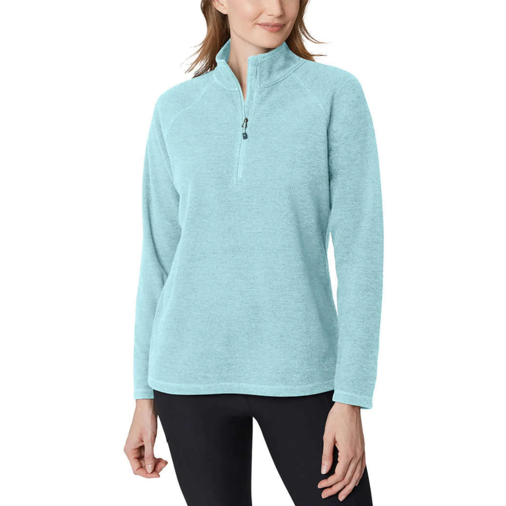 Eddie Bauer Women's Ultrasoft Mock Neck Quarter Zip Pullover Top