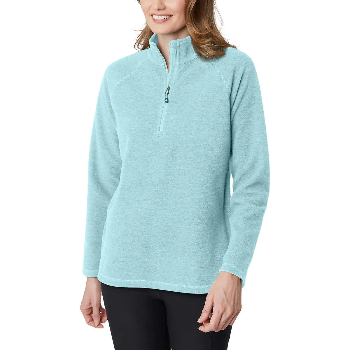 Eddie Bauer Women's Ultrasoft Mock Neck Quarter Zip Pullover Top