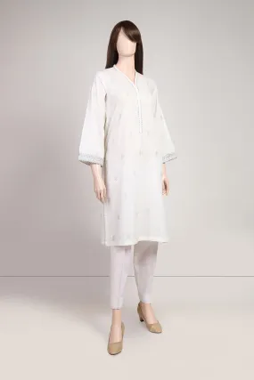 Embroidered Jacquard Cotton Stitched Shirt