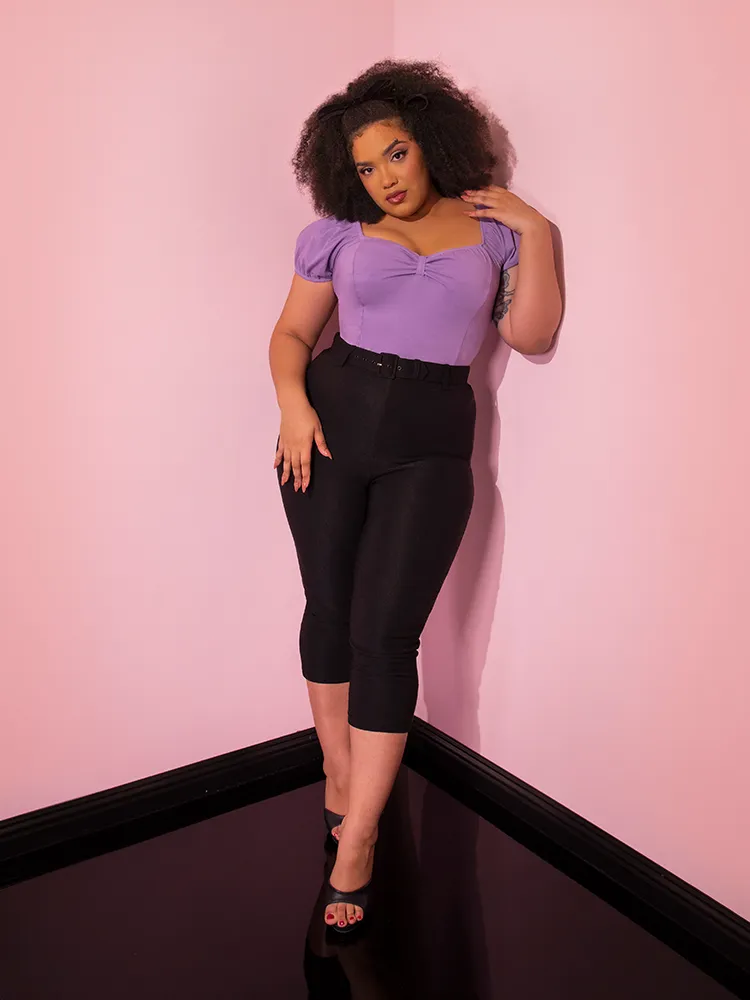 FINAL SALE - Powder Puff Top in Lavender - Vixen by Micheline Pitt