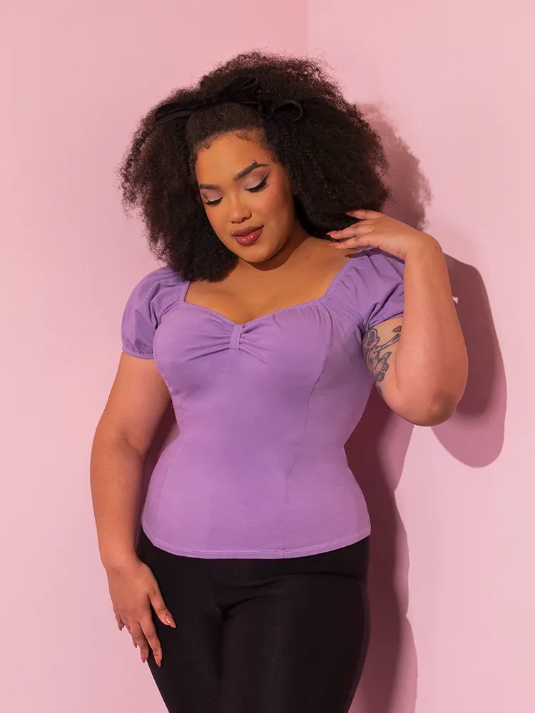 FINAL SALE - Powder Puff Top in Lavender - Vixen by Micheline Pitt