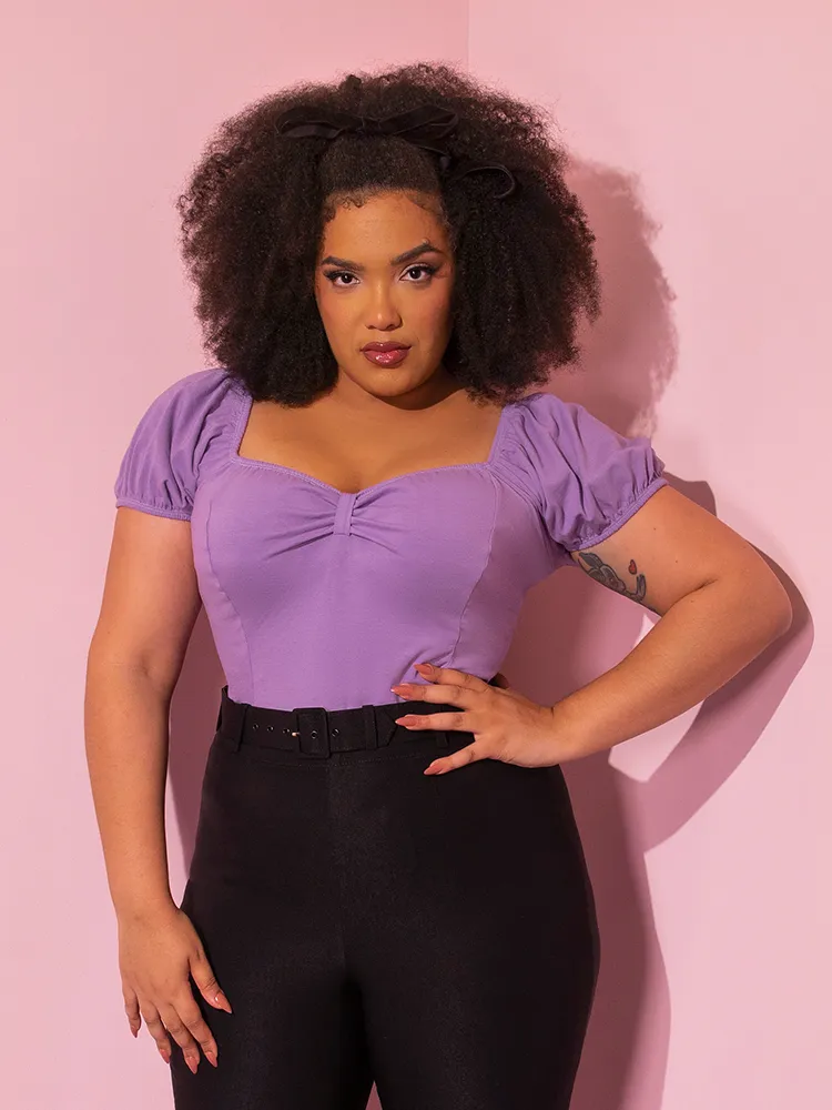 FINAL SALE - Powder Puff Top in Lavender - Vixen by Micheline Pitt