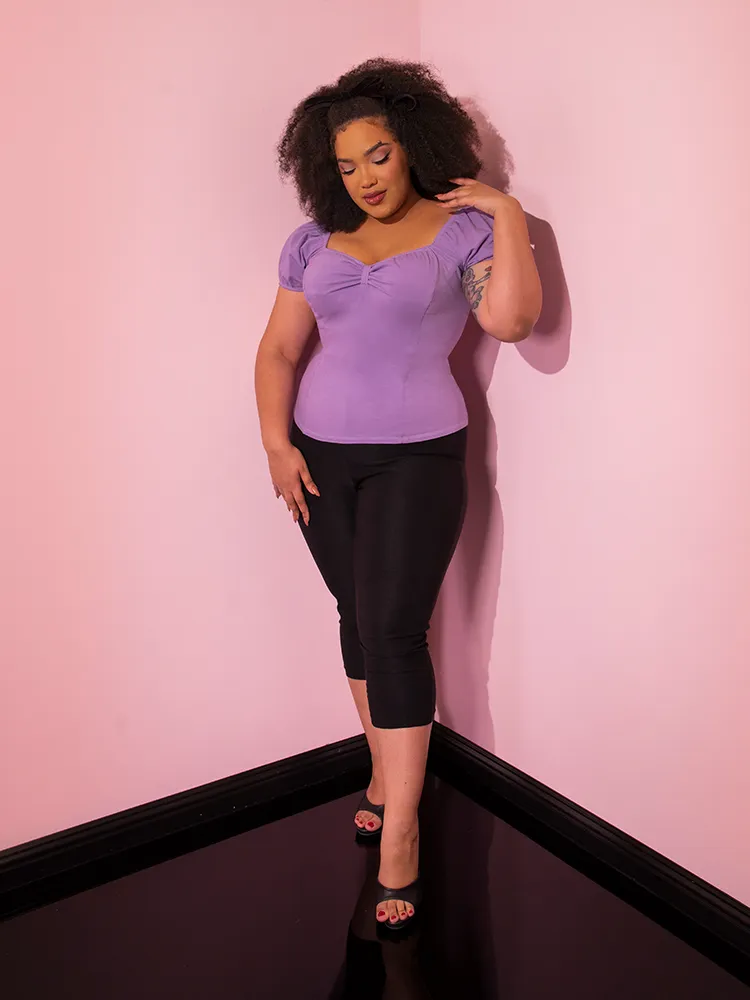 FINAL SALE - Powder Puff Top in Lavender - Vixen by Micheline Pitt