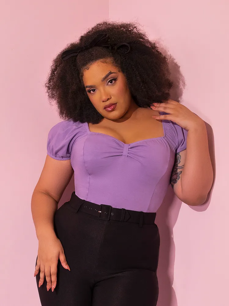 FINAL SALE - Powder Puff Top in Lavender - Vixen by Micheline Pitt