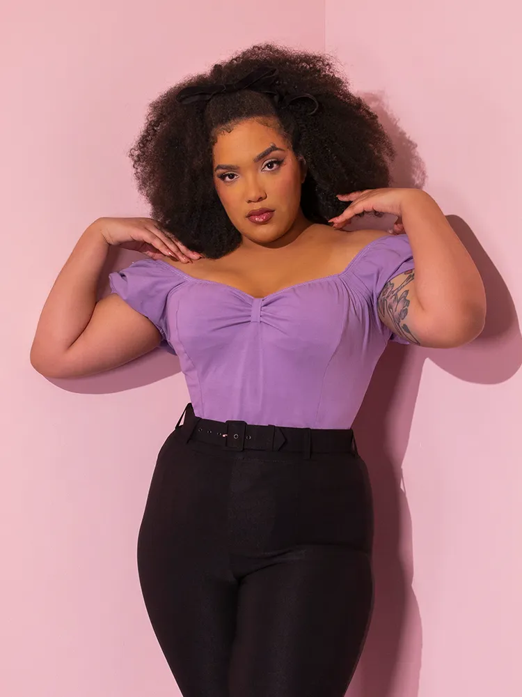 FINAL SALE - Powder Puff Top in Lavender - Vixen by Micheline Pitt