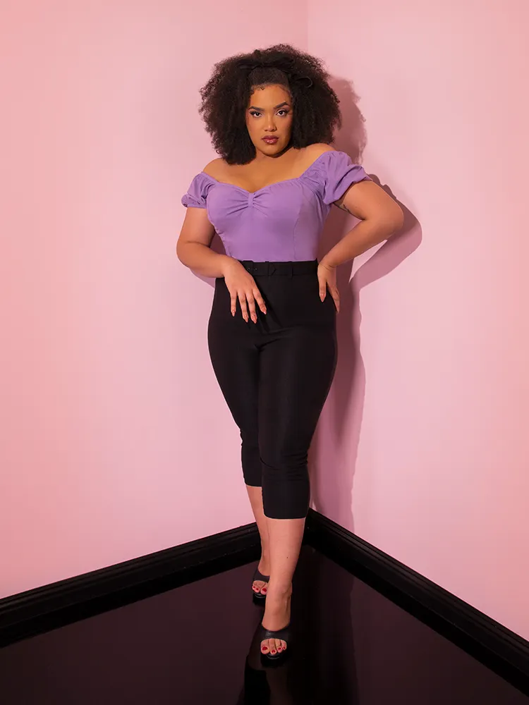 FINAL SALE - Powder Puff Top in Lavender - Vixen by Micheline Pitt