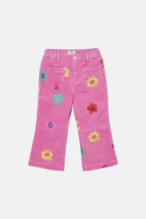 Floral Cord Kids Pant