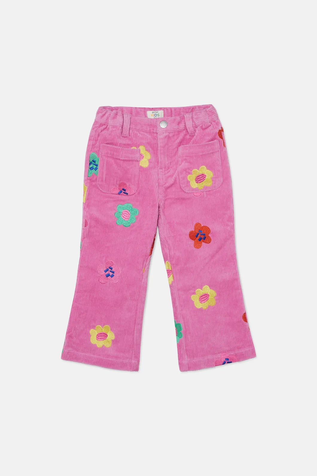 Floral Cord Kids Pant