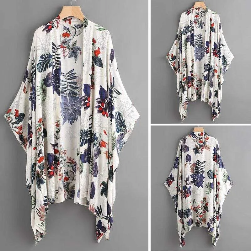 Floral Printed Blouse Summer Cardigan