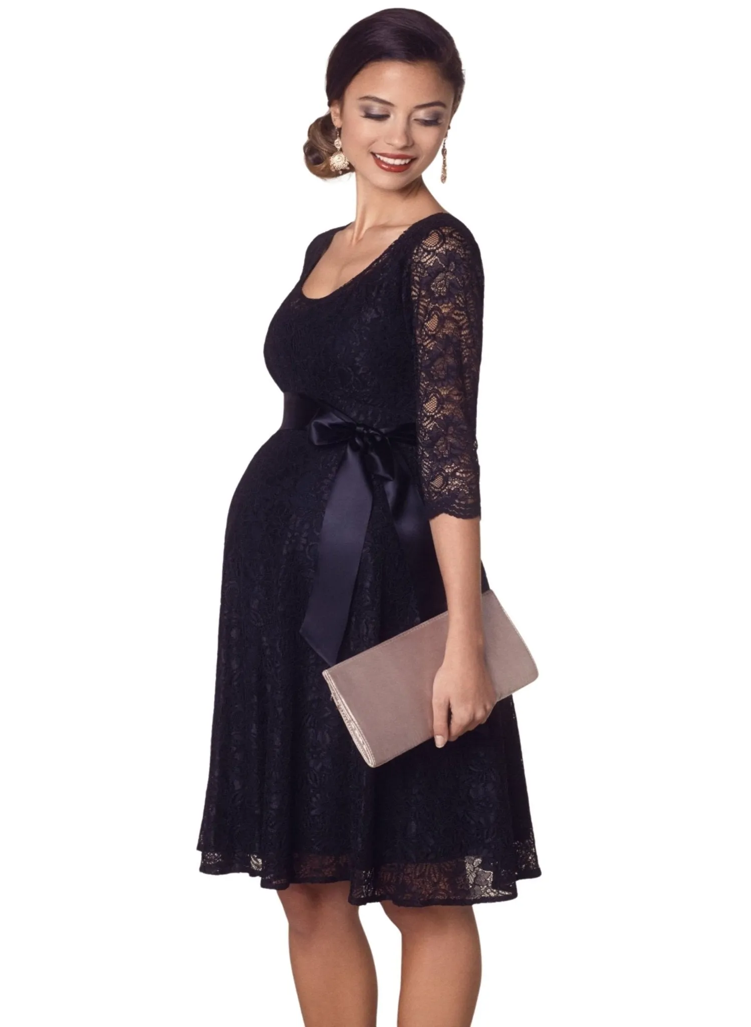 Freya Maternity Dress - Black